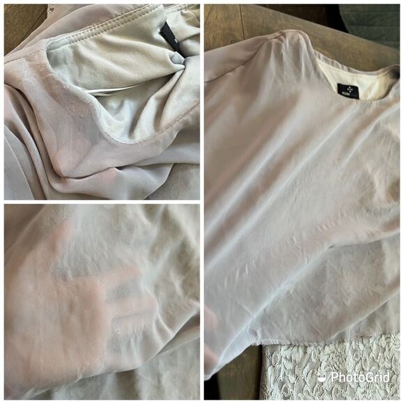 RONNI NICOLE SILVER CAPE FLORAL PATTERN DRESS Sz-  14 - Picture 15 of 15